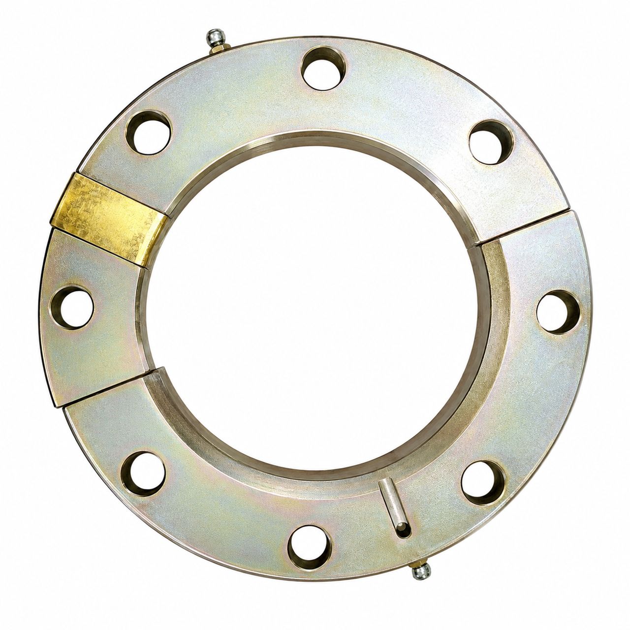 Anel/flange bipartido de fixação