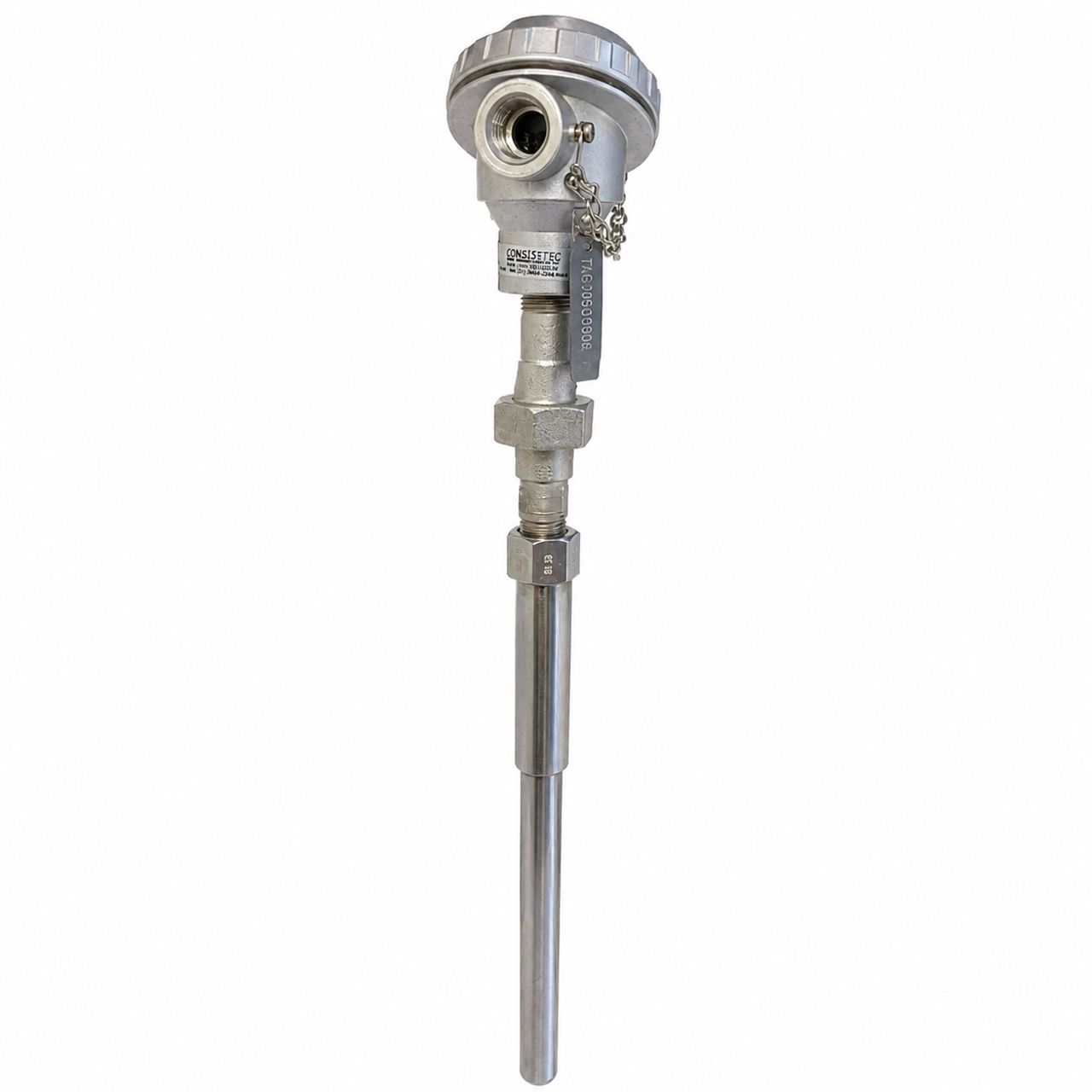 Sensor de Temperatura / Termorresistência Consistec com Cabeçote e Haste